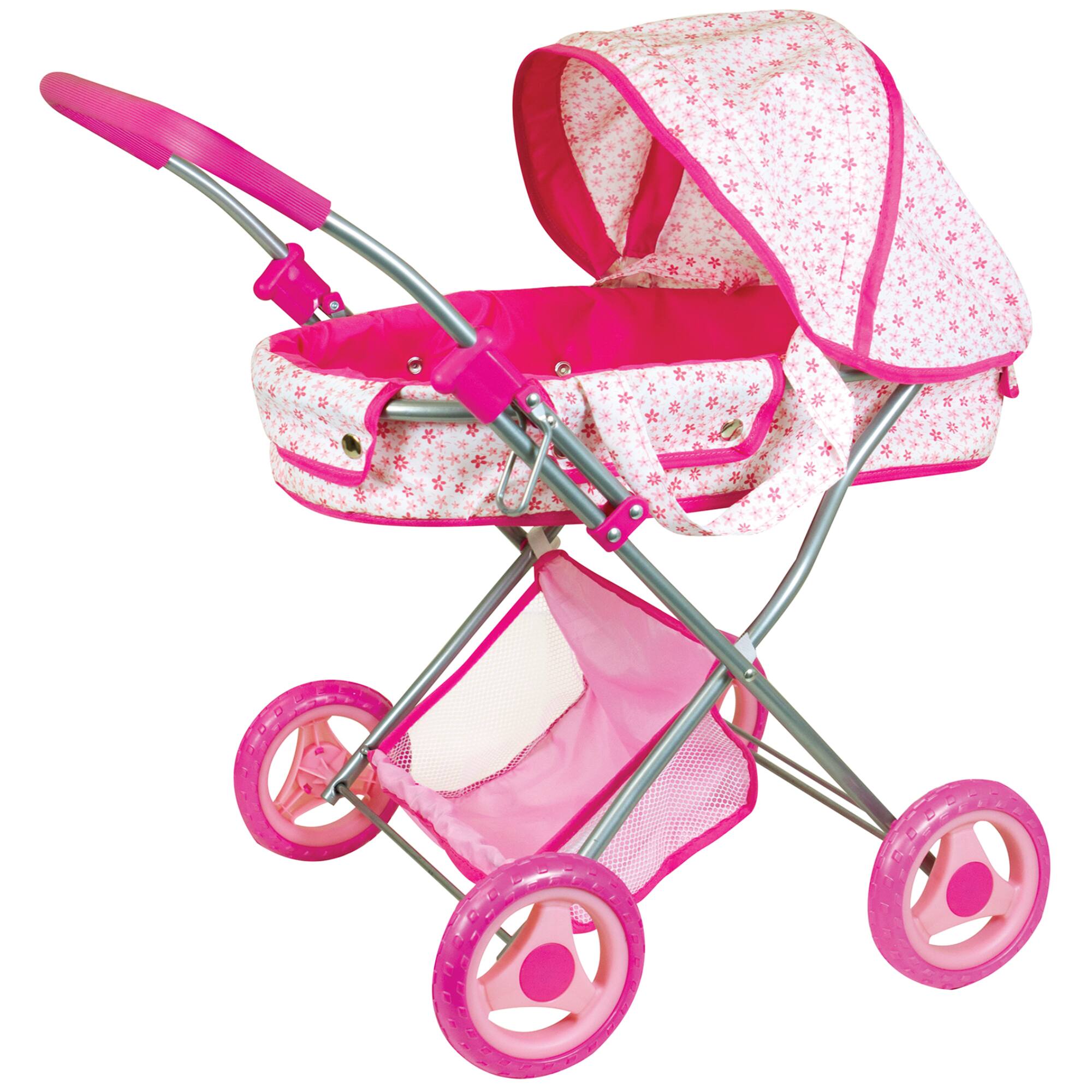 Lissi Dolls Deluxe Doll Pram with 13" African American Baby Doll